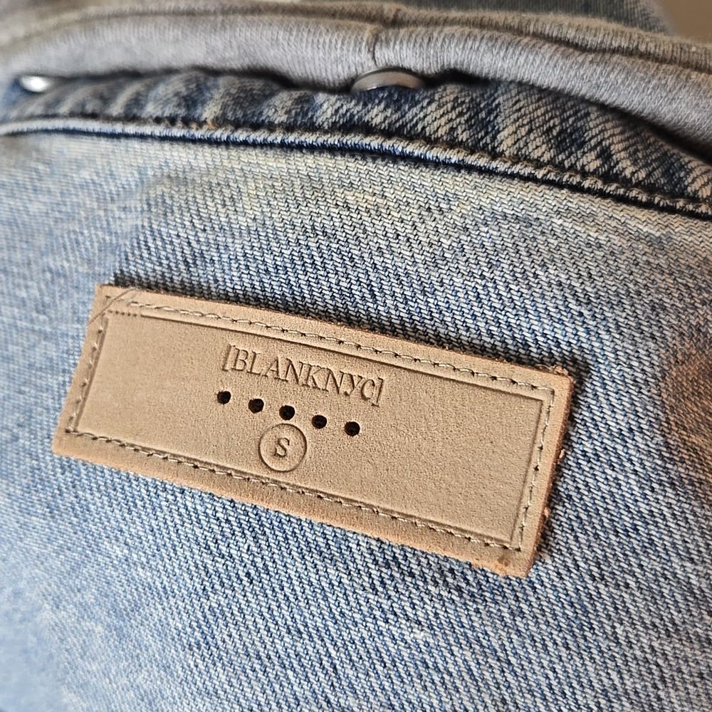 Blanc NYC Denim Jacket with Gray Hood - Picture 5 of 7